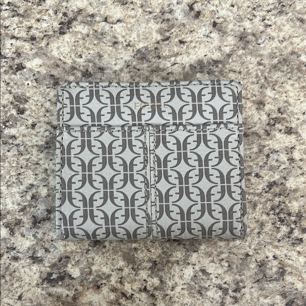 Fossil Gray Patterned Wallet